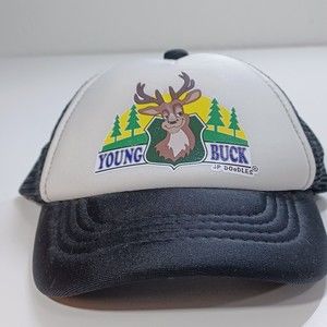 JP Doodles Young Buck Kids Trucker Hat Adjustable 44cm Black outdoors adventure